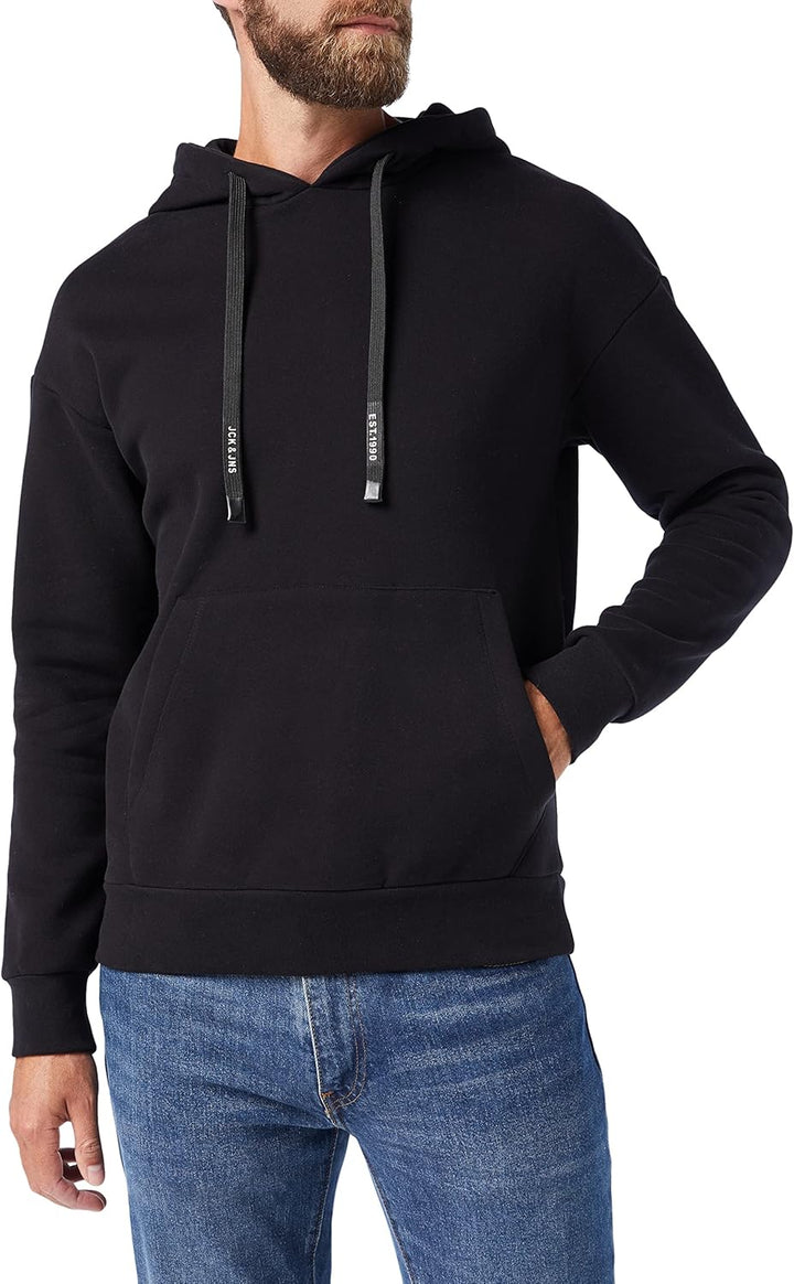 JACK & JONES Herren Jjeking Sweat Hood Kapuzenpullover S Schwarz, S Schwarz