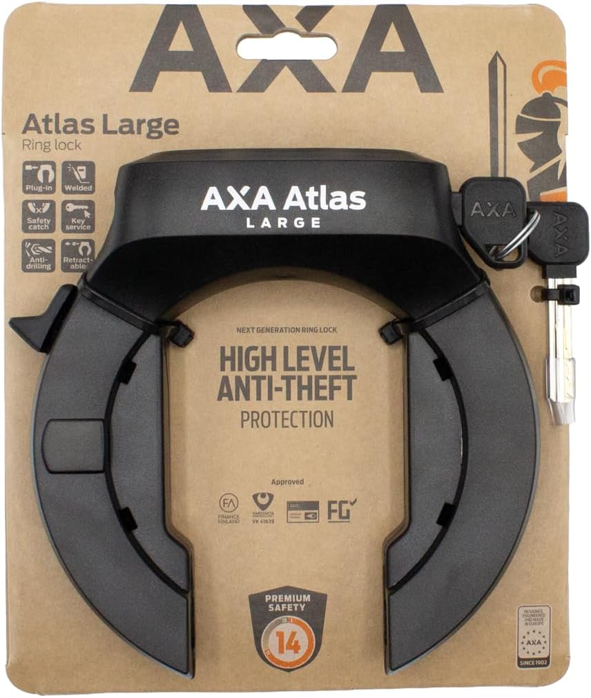 AXA Atlas Large Retractable – Rahmenschloss mit Hochsicherheitszylinder – Sicherheitsstufe 14 – Schl