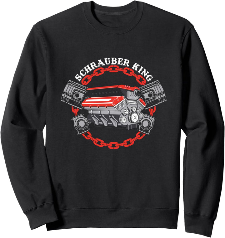 KFZ Mechaniker Schrauber König Motor Werkstatt Geschenk Sweatshirt