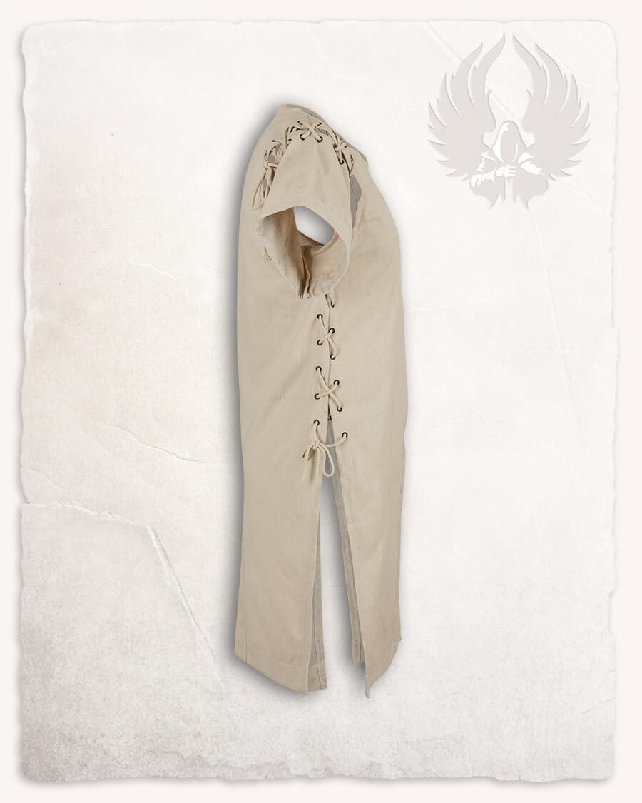 MYTHOLON Hermann Wappenrock Kampfrock Canvas, Natur, L, Mittelalter, LARP, Cosplay, Wikinger Natur L