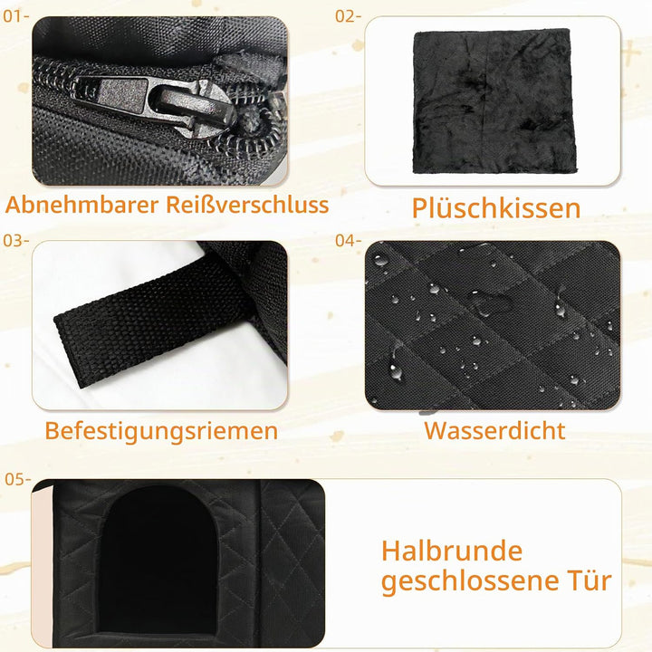 Luxus Katzenhaus Draussen Winterfest Wasserdicht Katzenhöhle Faltbare Wetterfester Haustierhaus Hund