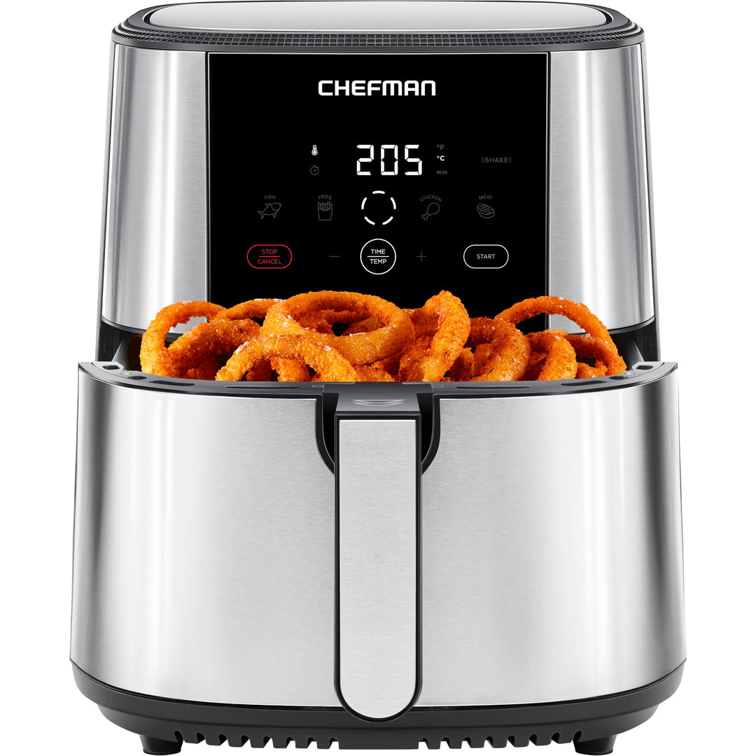 Chefman TurboFry Touch Heissluftfritteuse, XL 7.6-L Familiengrösse, One-Touch Digitale Voreinstellun