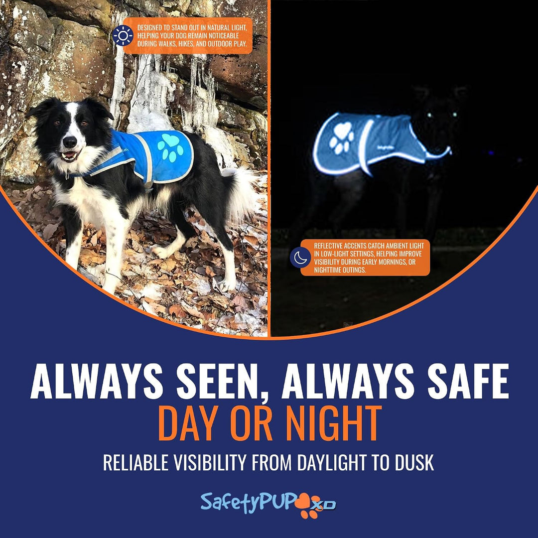 SafetyPUP XD - Schützen Sie Ihren besten Freund. Reflektierende Warnweste für Hunde, bietet entschei