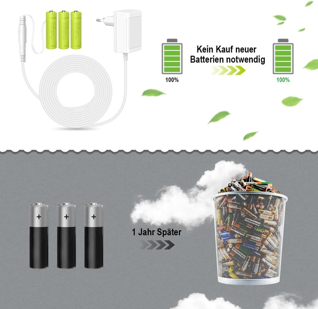 Lenink 4.5V Batterieadapter Netzteil Batterieersatz für 3 Stück AA Batterien z.B. kompatibel mit AVM