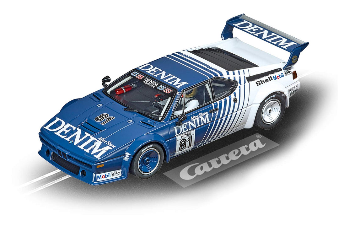Carrera Digital 132 BMW M1 Procar Denim, No.81, 1980 | Slotcar für Rennbahn | Front- & Rücklicht & B