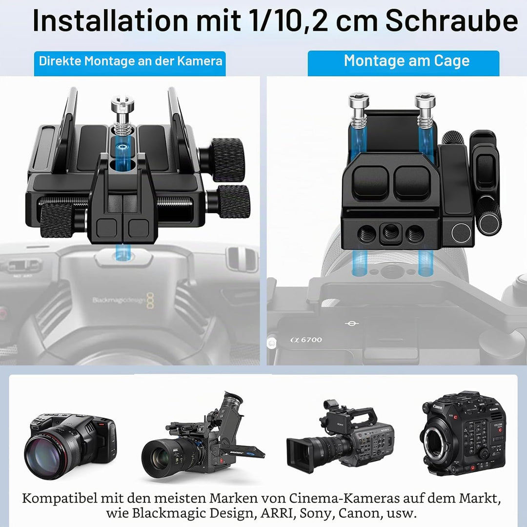 SIRUI Montagehalterung SSD Mount Bracket, Universeller SSD-Halter mit Kaltverschluss und USB-C-Kabel