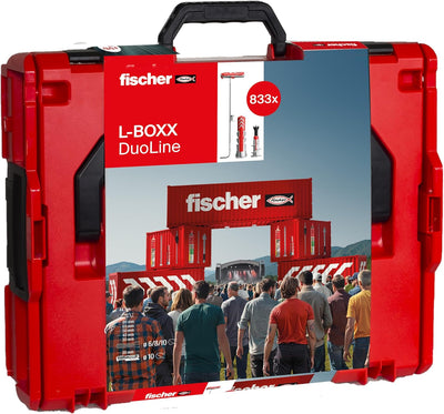 fischer DuoLine in der handlichen L-BOXX, 770 x DuoPower, 45 x DuoBlade und 18 x DuoTec in verschied