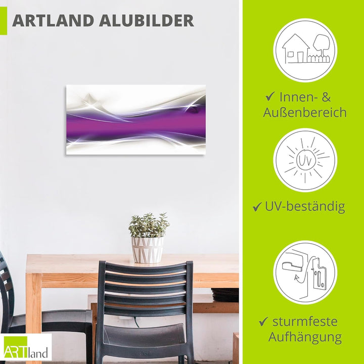 ARTland Wandbild Alu Verbundplatte für Innen & Outdoor Bild60x30 cm Abstrakte Motive Gegenstandslos