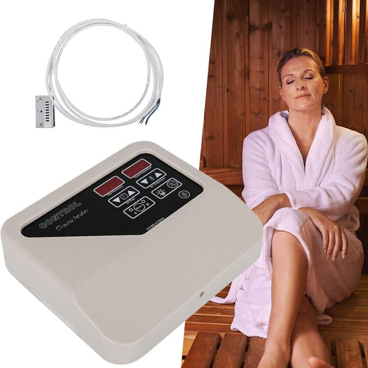 HuKaiL 3-9 KW Saunasteuerung Saunasteuergerät mit Temperaturfühler, 40-105 ° C Sauna Digital Control