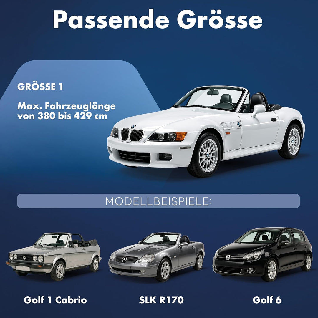 Walser Abdeckplane Auto All Weather Basic, Abdeckplane wasserdicht, 100% wetterfeste Auto Abdeckplan