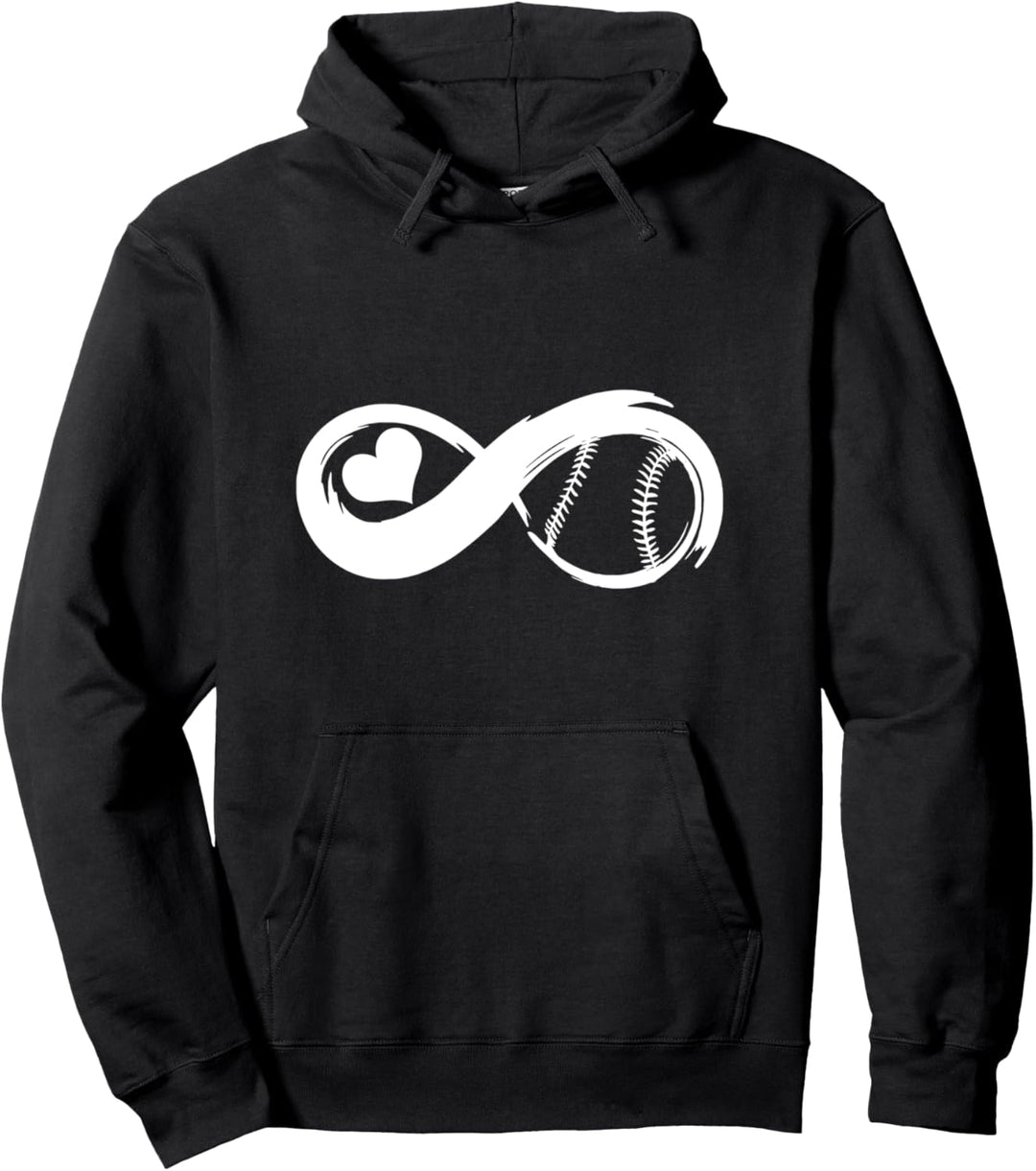 Softball Baseball Unendlich Herz Liebe Ballsport Geschenk Pullover Hoodie
