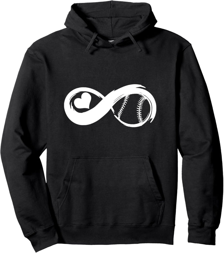 Softball Baseball Unendlich Herz Liebe Ballsport Geschenk Pullover Hoodie