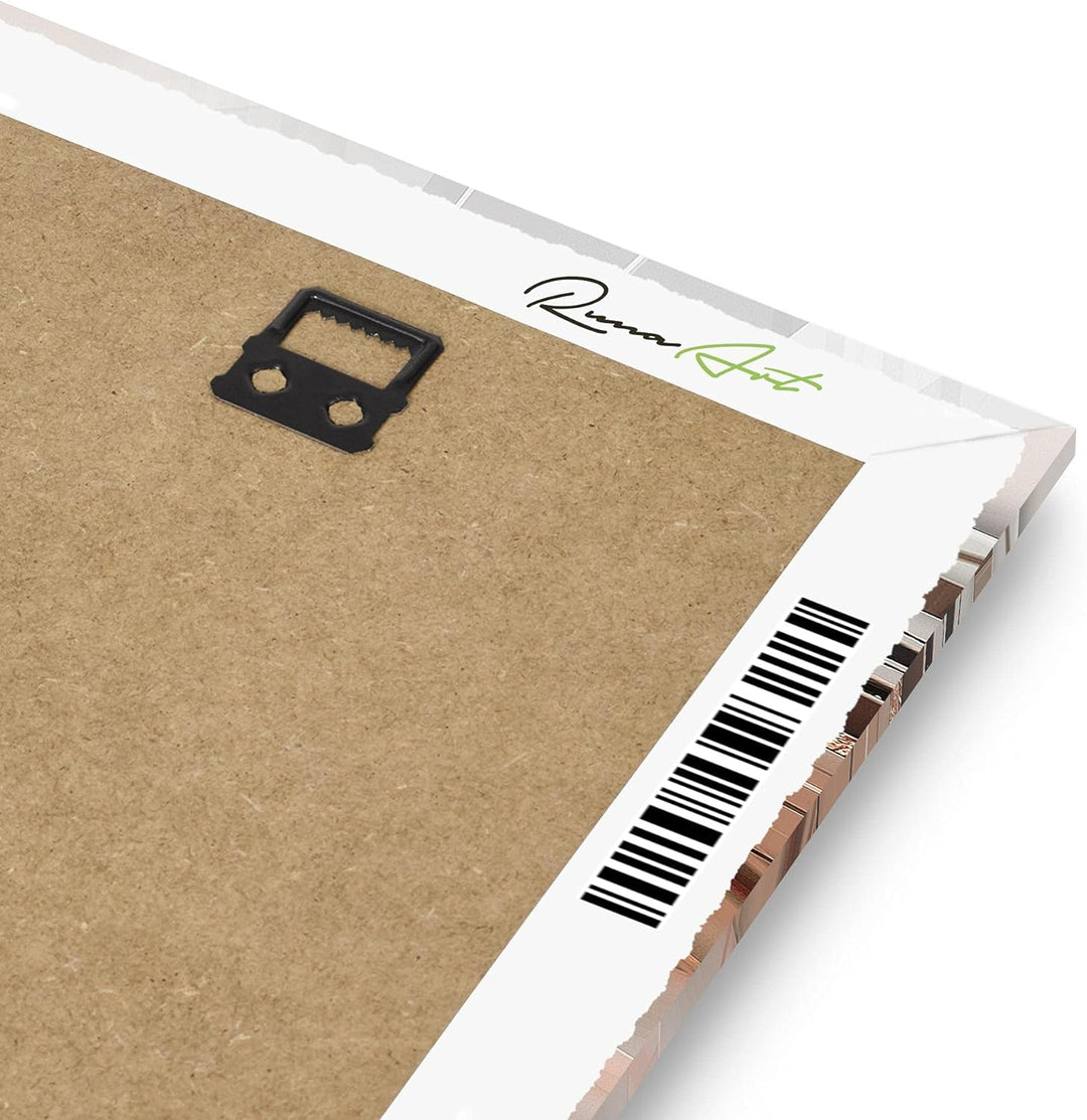Runa Art Bild Modern Blumen Lilien - Made in Germany - Wandbilder Abstrakt Beige Braun 4 Teilig 0087