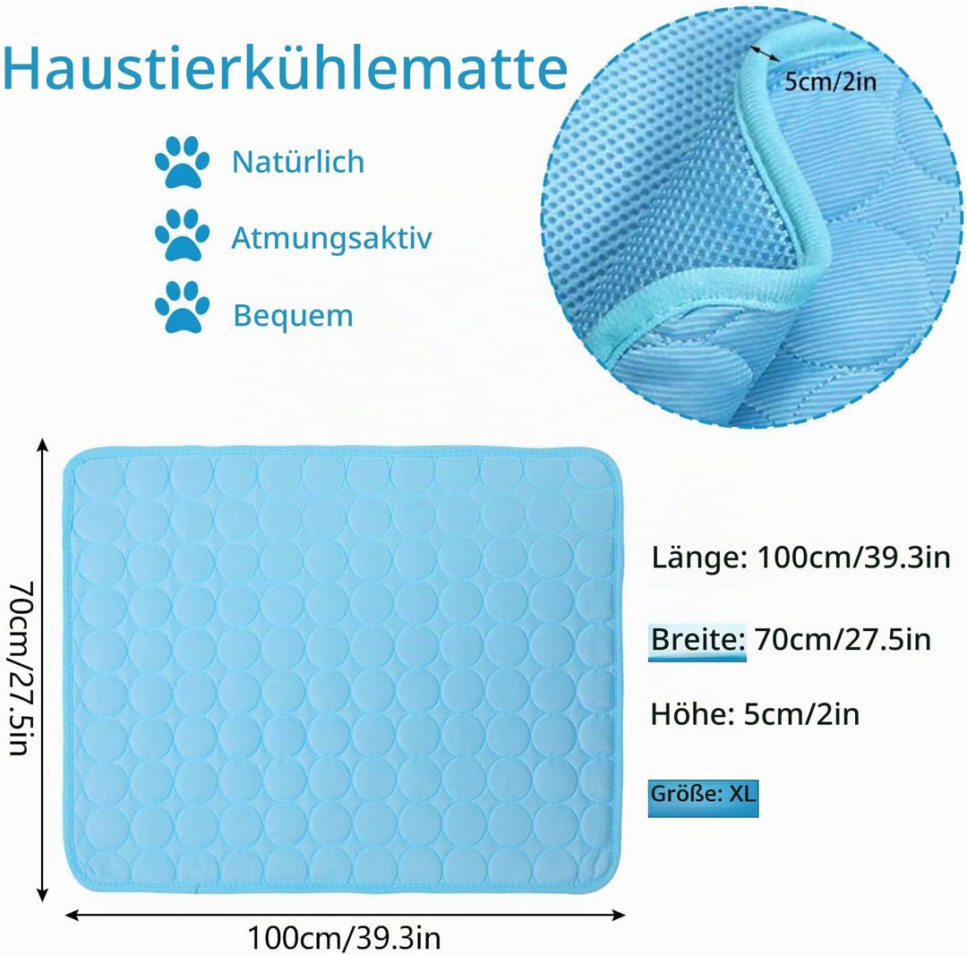 YXHZVON Haustier Kühlmatte, Waschbares Hundematte, Sommer Kühlkissen für Hunde, Selbst Kühlende Hund