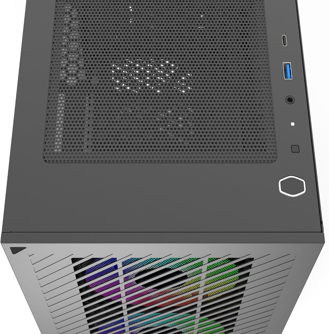 Cooler Master Elite 301 – Mini-Tower (Micro-ATX, ITX), 3 x 120 mm ARGB-Ansauglüfter (1200 U/min), un