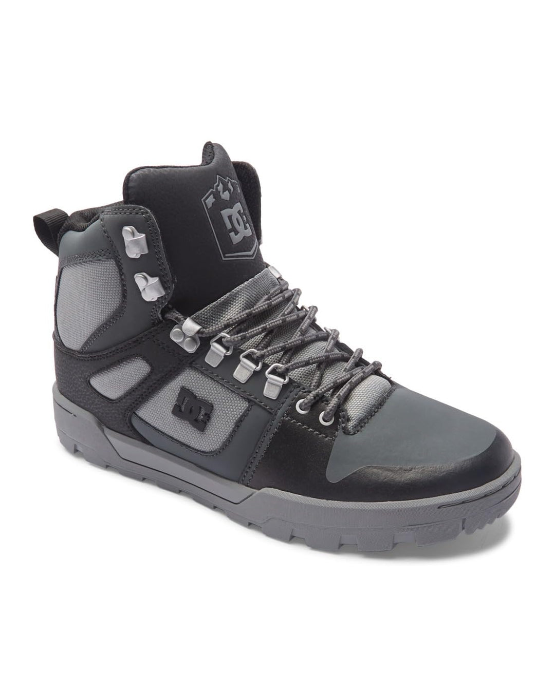 DC Shoes Herren Pure Hi Bootsschuh 41 EU Black Grey Black, 41 EU Black Grey Black