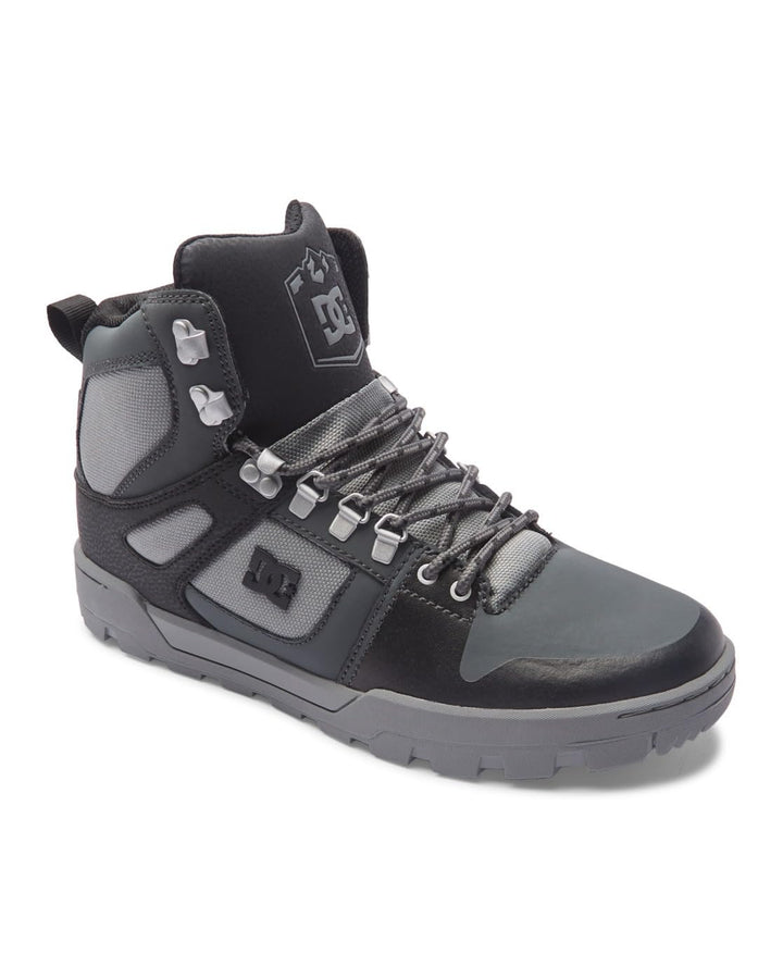 DC Shoes Herren Pure Hi Bootsschuh 41 EU Black Grey Black, 41 EU Black Grey Black