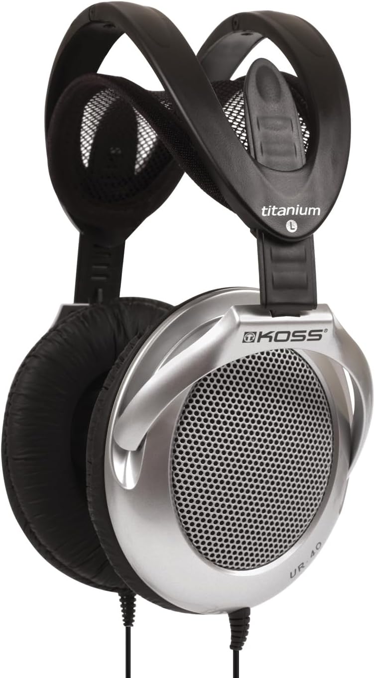 Koss UR40 Stereo On-Ear Leicht Kopfhörer Tragbar Faltbar Kompatibel mit iPhone, iPad und iPod, Andro