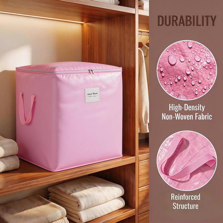 Robuste Aufbewahrungsbox Wasserdichte Umzugstasche Rosa 190 l Wiederverwendbare Packtasche für Campi