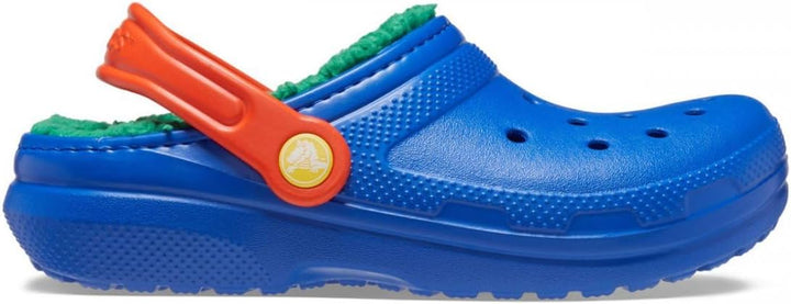 Crocs Unisex Kinder Classic Lined Clog K 19/20 EU Blue Bolt Multi, 19/20 EU Blue Bolt Multi