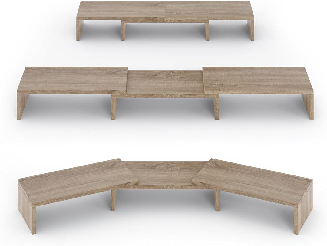 ComfortCove Dual Monitor Stand Riser, Monitorständer, Laptopständer, Schreibtisch-Organisator, Compu