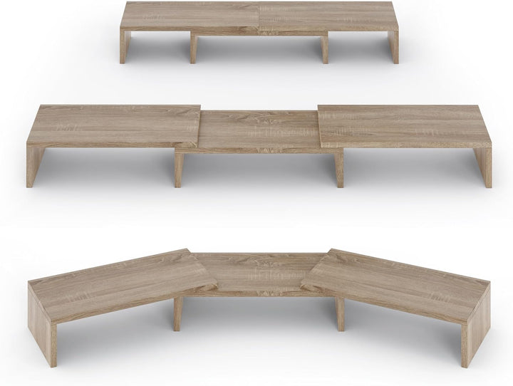 ComfortCove Dual Monitor Stand Riser, Monitorständer, Laptopständer, Schreibtisch-Organisator, Compu