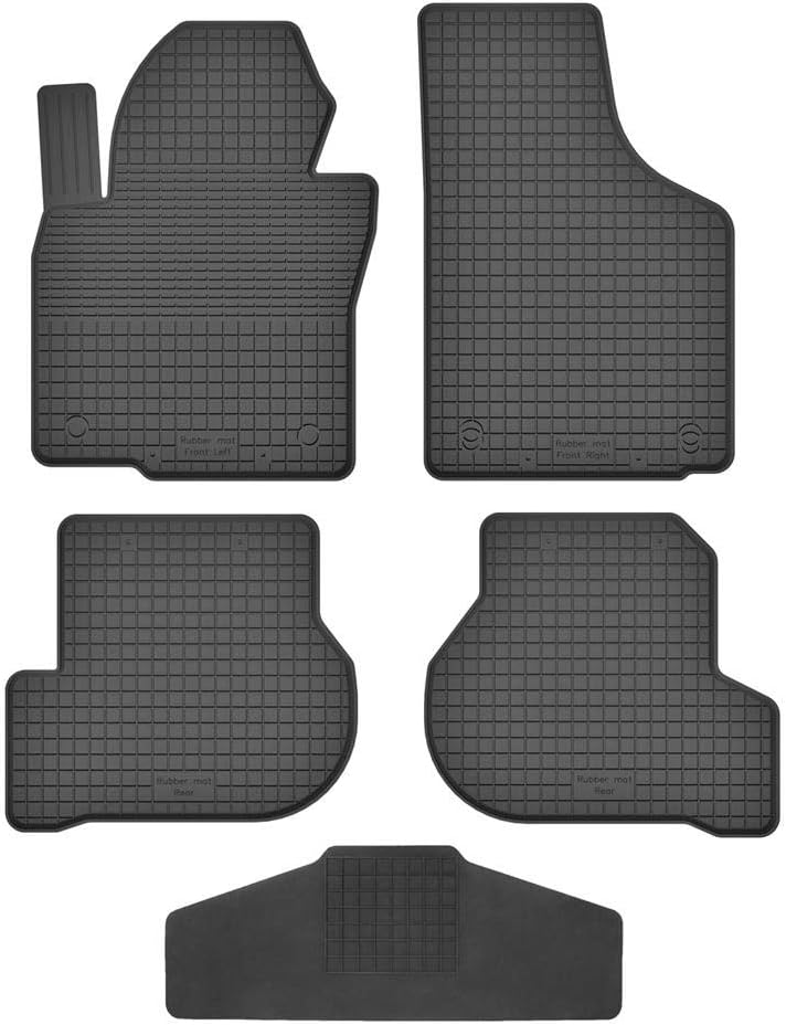 Fussmatten Vorne, Hinten + Tunnel für Skoda Yeti 2009-2017 5L Gummi Gumimatten Vorne, Hinten, Tunnel