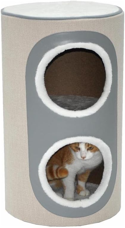 nanook Kratztonne für Katzen Kratzbaum Spieltonne mit Katzenhöhlen Nala, Höhe 71 cm, standfest - rob