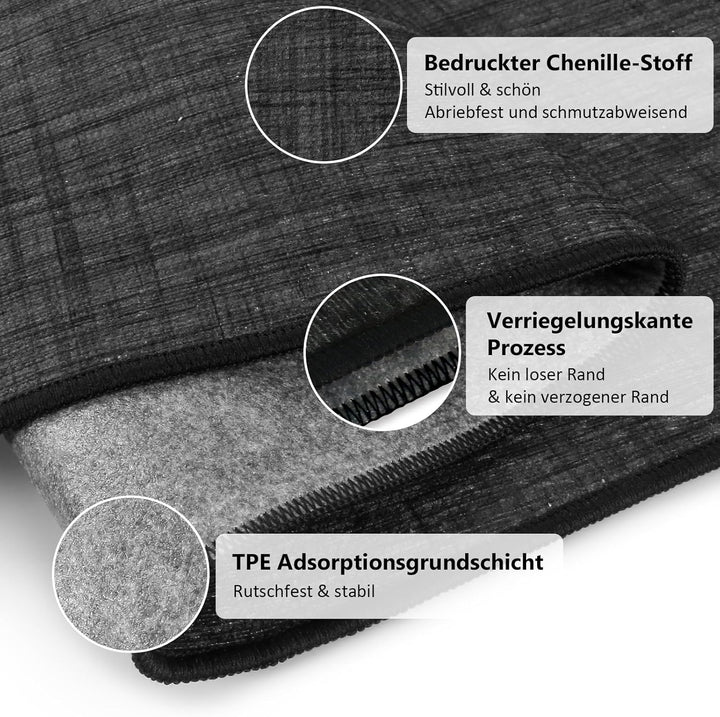 Bodenschutzmatte Bürostuhl 90X120 cm - Luxuriöse Bedruckter Stoff Bürostuhl Unterlage für Parkett un