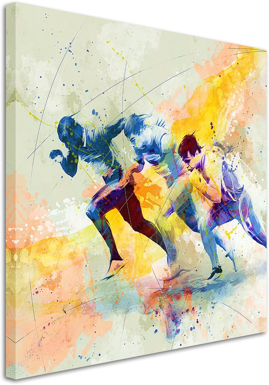 Running VII 60x60cm Wandbild SPORTBILD Aquarell Art tolle Farben von Paul Sinus