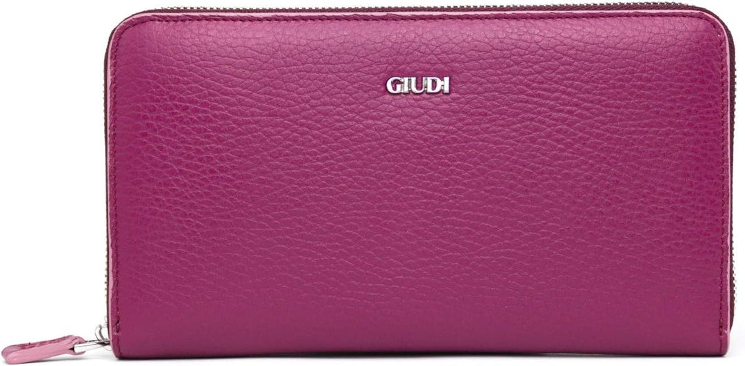GIUDI ® Geldbörse Damen Mit Reissverschluss Leder Gelb Gross Mit Vielen Fächern Echtleder Lemon Zitr