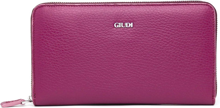 GIUDI ® Geldbörse Damen Mit Reissverschluss Leder Gelb Gross Mit Vielen Fächern Echtleder Lemon Zitr