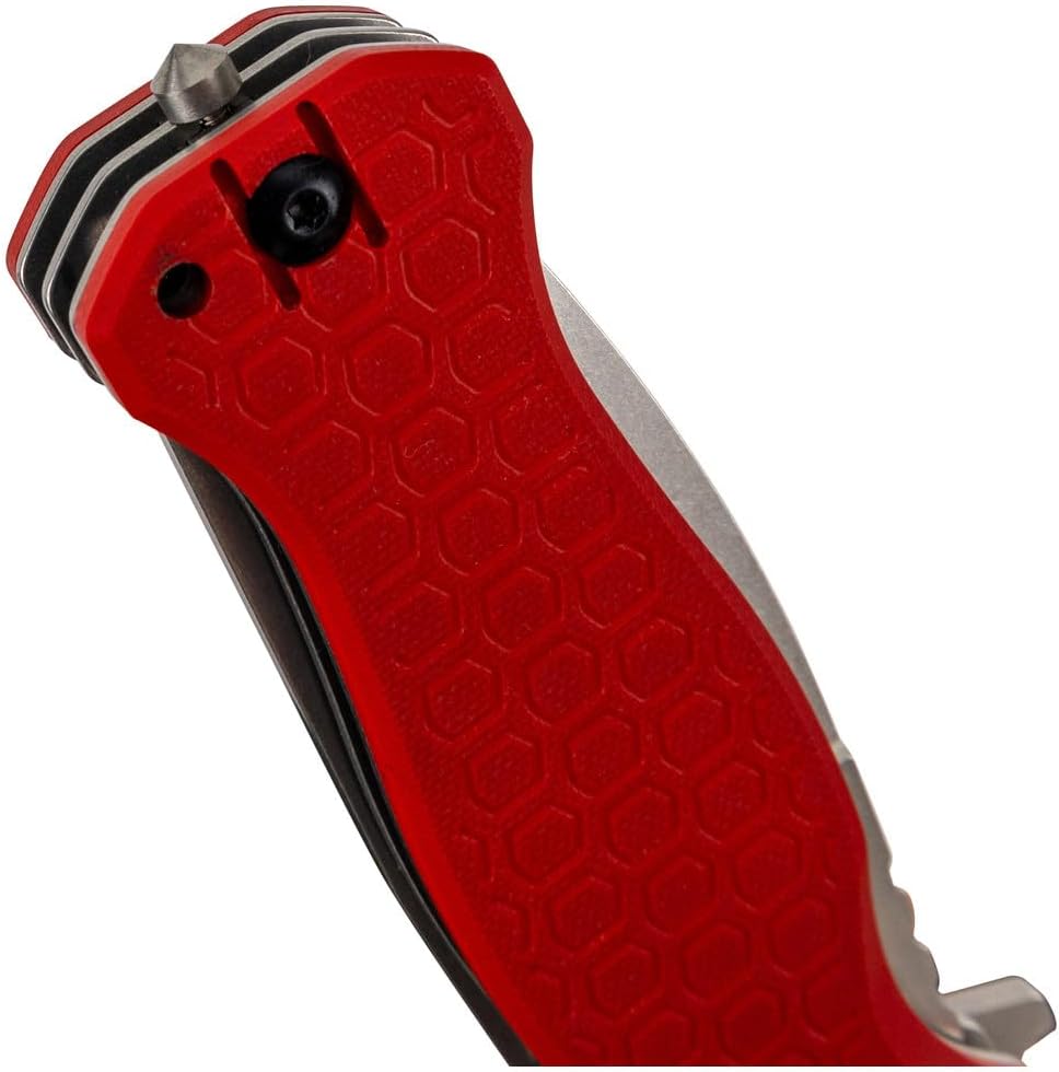 Dönges Expert Folder - Vielseitiges Rettungsmesser mit Spearpoint & Rescue-Tool-Klinge - Taschenmess