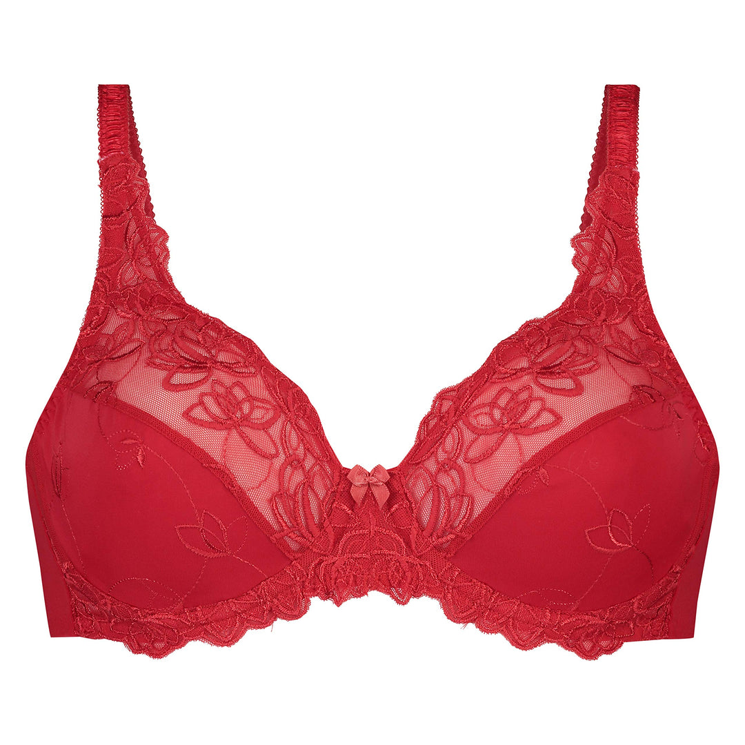 HUNKEMÖLLER Damen Mature BH 80D Rot, 80D Rot