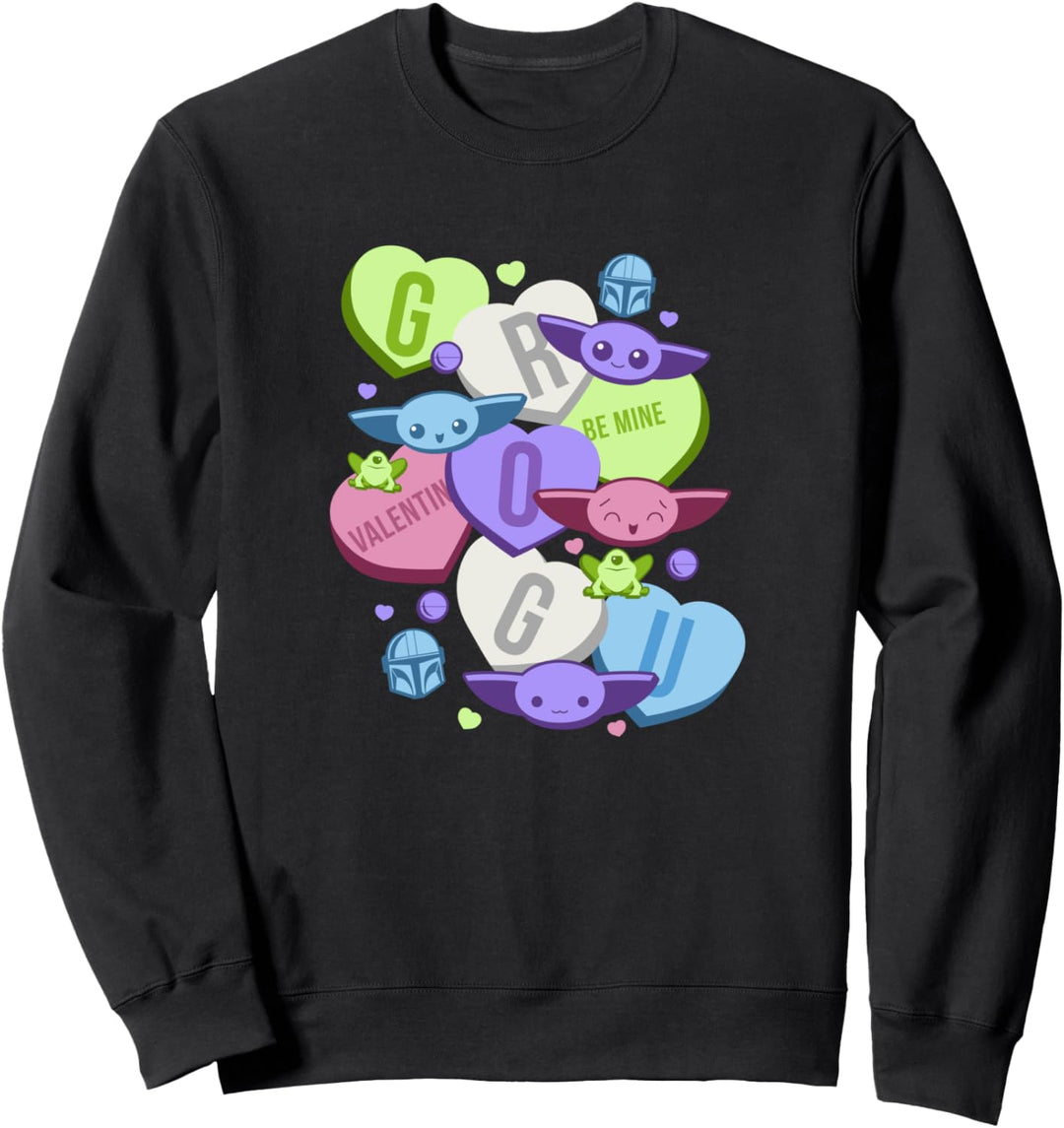 Star Wars: The Mandalorian Grogu Candy Hearts Valentine Sweatshirt