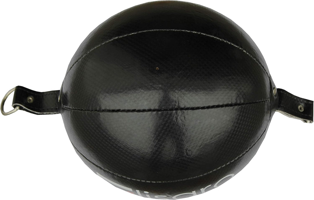 Lisaro Leder Doppelendball/Durchmesser ca. 25cm inkl. 2 elastischen Spanngurten ca. 100cm lang schwa