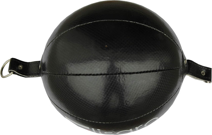 Lisaro Leder Doppelendball/Durchmesser ca. 25cm inkl. 2 elastischen Spanngurten ca. 100cm lang schwa