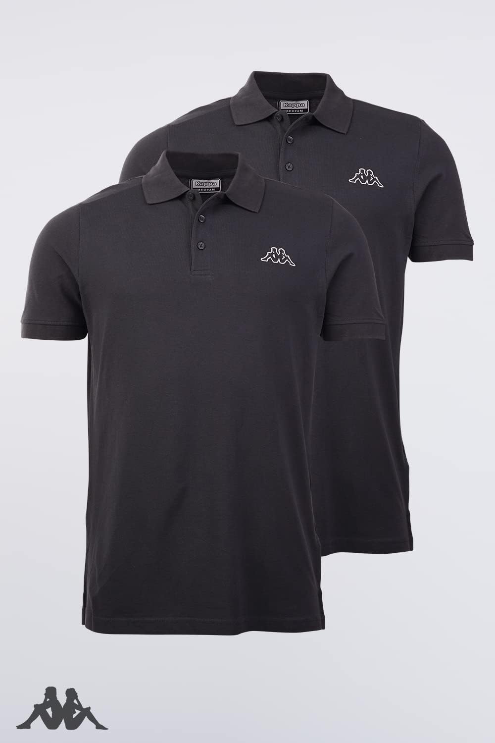 Kappa Herren Polo Shirt VENIST im 2er Pack in M - 5XL | Polo-Hemd mit Logodruck | Basic Poloshirts f