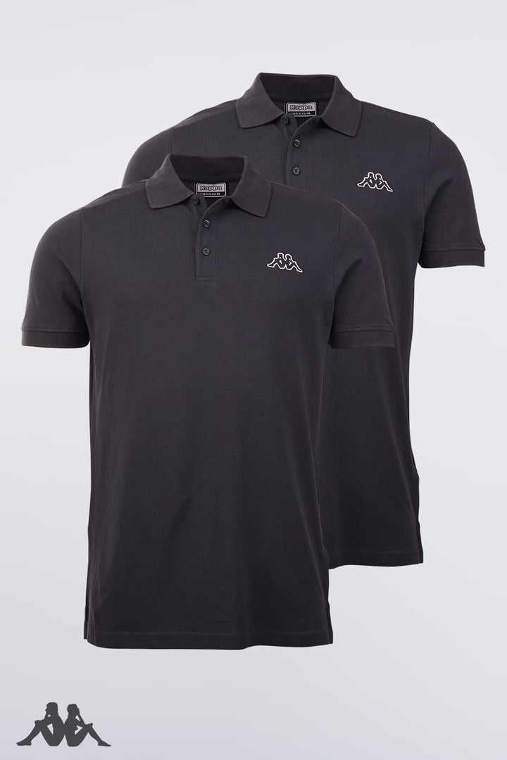 Kappa Herren Polo Shirt VENIST im 2er Pack in M - 5XL | Polo-Hemd mit Logodruck | Basic Poloshirts f