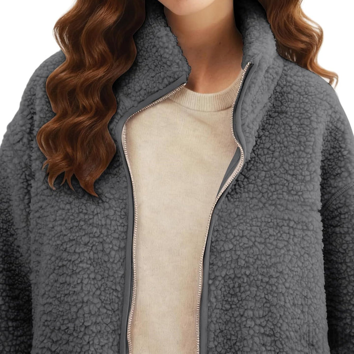 SYDUZAX Umstandsjacke mit Babyeinsatz Warm Teddy Fleecejacke Umstands Baumwolljacke Winter Umstandsm