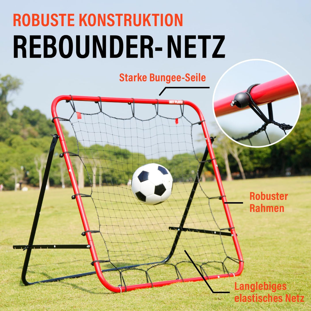 Rebounder für Fussball, 100 x 100 cm, Fussball Geschenke für alle Altersgruppen, Auch für Handball,