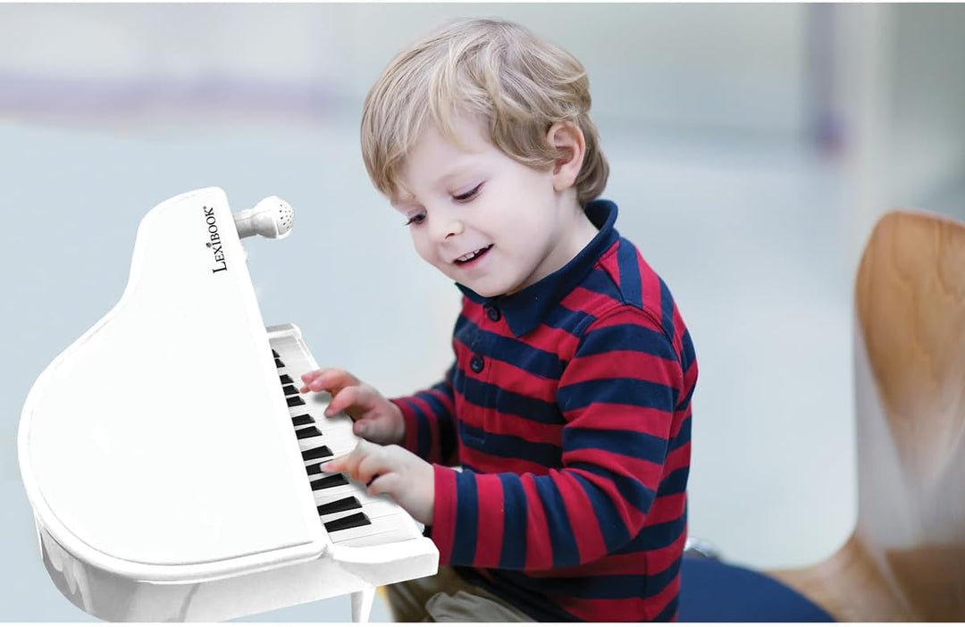 Lexibook K731 Erster Flügel für Kinder, Leuchttasten, Lernmodus, 29 x 31 cm, Tempo-und Lautstärkereg