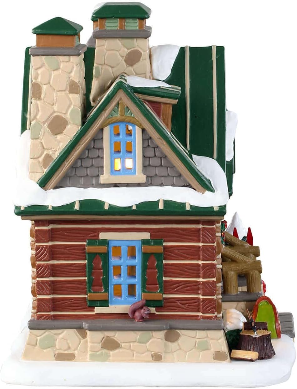 Lemax 95474 - Pine Peak Retreat - Neu 2019 - Porzellan Häusschen mit Inside Scene - Christmas Villag