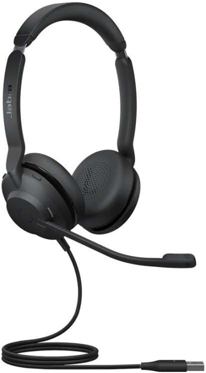 Jabra Evolve2 30 Headset – Noise Cancelling UC Certified Stereo Headphones with 2-Microphone Call Te