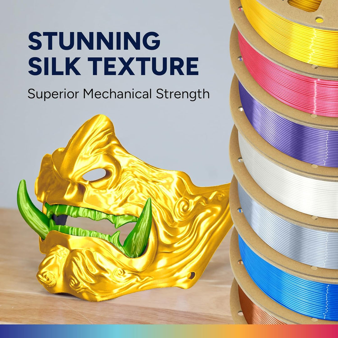 OVERTURE Silk PLA Zweifarbig Filament 1.75mm für 3D Drucker, 1kg Spule (2.2lbs), Massgenauigkeit +/-