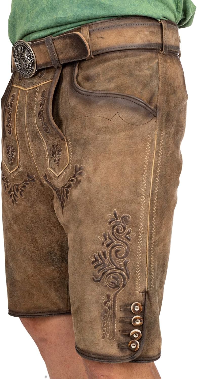 Maddox Herren Lederhose Ronn 56 Braun, 56 Braun