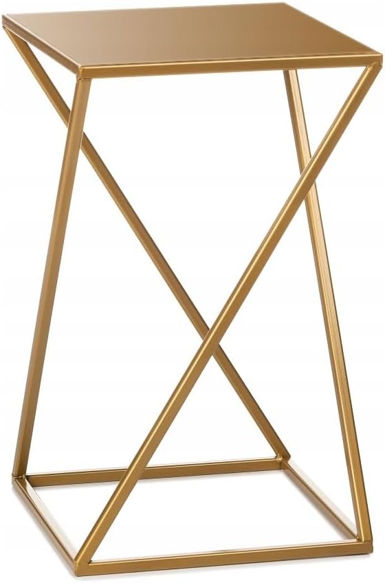 HowHomely Blumenständer Metall Golden 40 cm Hoch - Solider und Robuster Blumenhocker Metall - Pflanz