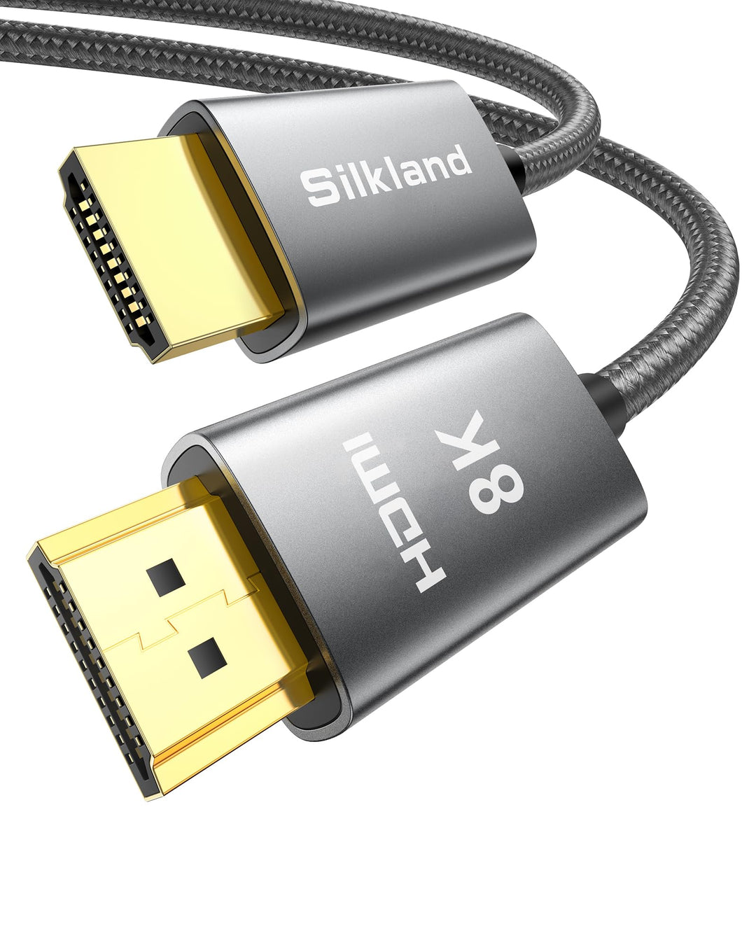 Silkland 8K HDMI 2.1 Kabel 5m, Zertifiziertes HDMI®Kabel eARC für Soundbar 48Gbps, PS5 HDMI Kabel 4K