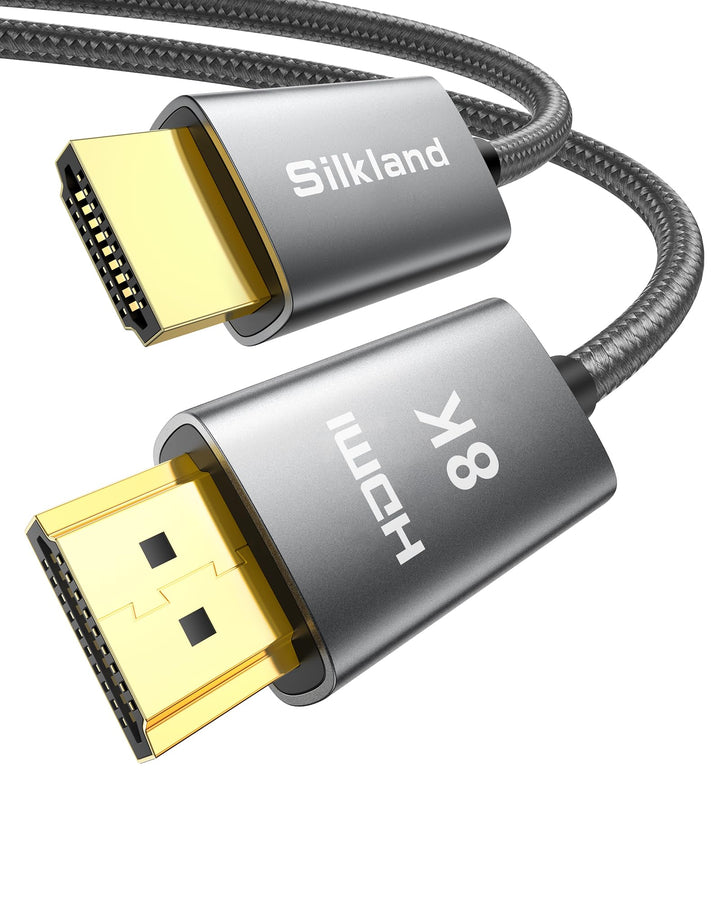 Silkland 8K HDMI 2.1 Kabel 5m, Zertifiziertes HDMI®Kabel eARC für Soundbar 48Gbps, PS5 HDMI Kabel 4K