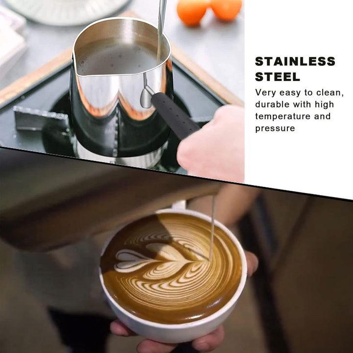 Mini-Butterwärmer aus Edelstahl und Heiztopf für Türkischen Kaffee mit Ausgiesser, Milchschmelztopf,